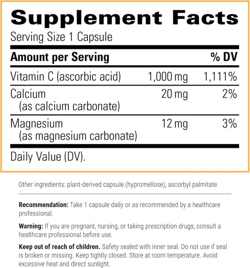 Integrative Therapeutics Buffered Vitamin C Capsules 1,000 mg - Immune Support Supplement* - Antioxidant Support* - Gentle Formula - Gluten Free -...