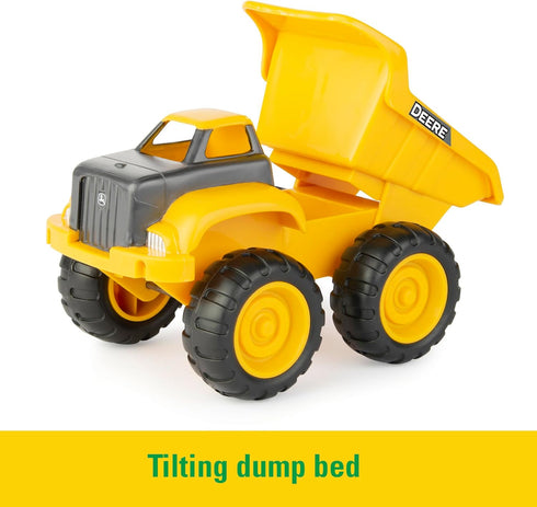 John Deere Sandbox Toy Set - Includes Dump Truck Toy, Bucket and Beach Shovel - Toddler Outdoor Toys and Construction Toys - Summer Kids Sand Toys...
