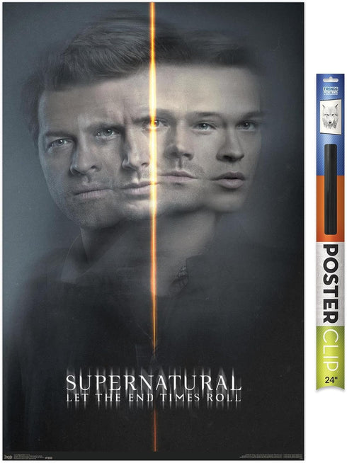 Trends International Supernatural - Dual Faces Wall Poster, 22.375" x 34", Premium Poster & Clip Bundle...