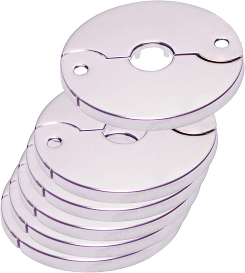 Floor and Ceiling Plate Cover Split Flange Replacement and Repair Kit, Fits 1/2 Inch IPS Galvanized Pipe or 3/4 Inch Copper Pipe, Chrome Finish (P...