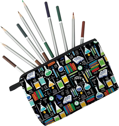 Women Travel Bag Chemistry Pattern Printed Cosmetic Bag Makeup Bag Small Pouch Gift for Women hz7093...