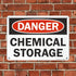 SmartSign "Danger - Chemical Storage" Sign | 10" x 14" Plastic...