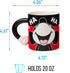Silver Buffalo Disney Mickey Mouse Laughing Face 3D Sculpted Handle Ceramic Mug, 20 Ounces...