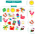 20 PCS Hawaiian Thick Gel Clings Summer Beach Window Gel Clings Decals Stickers for Kids Toddlers and Adults Home Airplane Classroom Nursery Hawai...