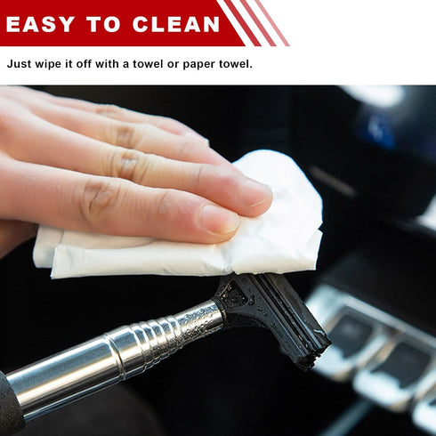 2PCS Car Rearview Mirror Wiper, Retractable Auto Side Mirror Squeegee, Portable Water Cleaner Tool with Telescopic Long Rod, Universal Car Accesso...