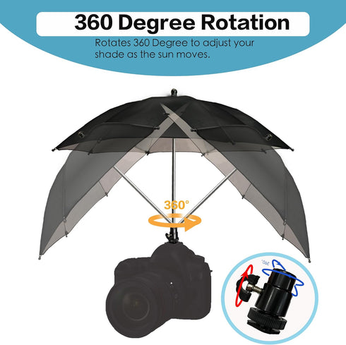 Camera Hot Shoe Umbrella?Camera Rain Umbrella Sunshade?Protects Camera from Rain,Bird Drop,Strong Sunlight,Snow?Waterproof Camera Accessory with S...