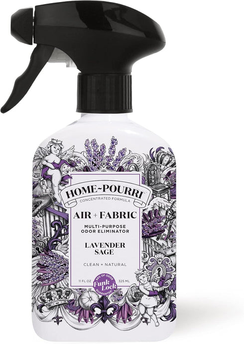 Home-Pourri Air + Fabric Multi-Purpose Odor Freshener Spray, Lavender Sage, 11 Fl Oz - Lavender and Sage...