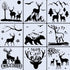 9 Pcs Large Deer Stencils for Painting - Reusable Forest Mountain Tree Deer Head Stencils Painting Templates for Scrapbooking Drawing Wood Wall Ca...