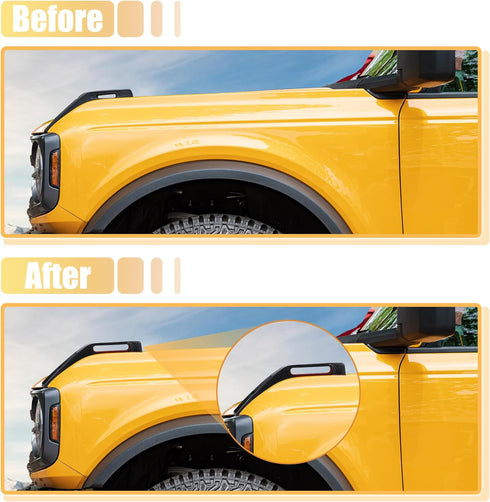 X AUTOHAUX 1 Pair Car Trail Sight Cover Decoration Trim Cover Exterior Accessories for Ford Bronco 2021 2022...