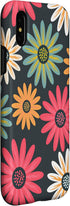 iPhone X/XS Floral Daisy Flowers Pink Green Orange Grey Pattern AEN021 Case...