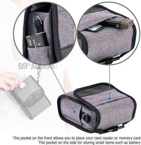 Kiorafoto Compact Camera Pouch Case for Sony ZV-1II ZV-1F ZV1 RX100VII RX100VI RX100VA RX100V RX100IV III II Canon G7XIII II G9XII Olympus TG-7 TG...
