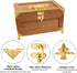 Gold Jewelry Box Antique Lock Latch Hasp Hinges Handle Box Corner Protectors Kit for DIY Jewelry Box, Wood Case Jewelry Chest Storage Box Feet Leg...