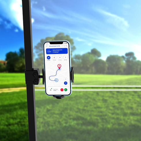 10L0L Golf Cart Phone Holder iPhone Caddy Mount Fits Yamaha EZGO TXT RXV Club Car w/ 0.75"-1.25" Square Tube Stand Bracket...