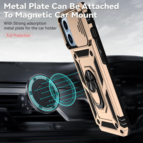 Hitaoyou iPhone 13 Pro Max Case with Lens Protection, iPhone 13 Pro Max with Camera Cover & Kickstand Military Grade Shockproof Heavy Duty Protect...