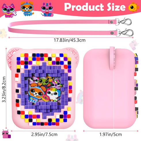 Bitzee Interactive Toy Digital Pet Case, Silicone Accessory Box for Kids Electronic Virtual Pets (Pink)...