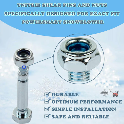 Snow Blower Shear Pins 303160355P / 303160355 Compatible with Powersmart Snow Blower Shear Part Fit for All Two-Stage Snow blowers, Snow Blower Re...