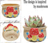 Mushroom Plant Pot Ceramic Small Cute Succulent Pots 4 Inch Flower Pots for Indoor Plant/Succulent/Cactus Mushroom Decor (Red)...