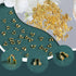 1 Box 600Pcs Wire Guardians Jewelry Wire Guard Loops Brass U Shaped Small Double Holes Gold Thread Wire Protectors for Jewelry Making Necklaces Br...