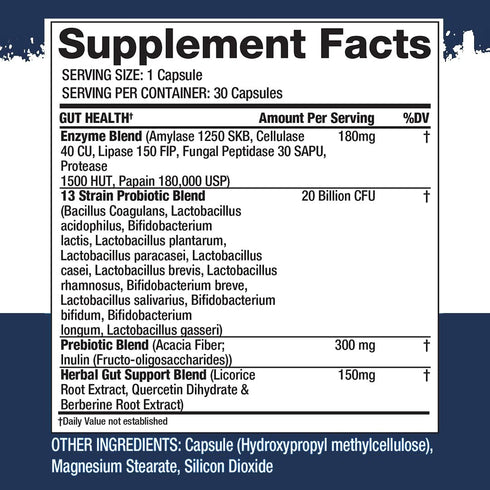 Gaspari Nutrition Proven Gut Health, Promotes Healthy Digestion, Prebiotics and Probiotics, Sports Digestion and Nutrient Utilization (30 Servings...