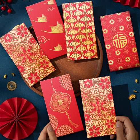66 Pcs Chinese New Year Red Envelope 2024 Dragon,6 Styles of Red Envelopes Chinese New Year Dragon Red Packet,lucky Chinese Red Money Envelope Wed...