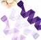 3 Roll 1.5In Wide 16Yd Purple Crinkle Silk Ribbon Handmade Fabric Chiffon Ribbon Craft Ribbon for Bridal Bouquet Gift Wrapping Invitation Home Dec...