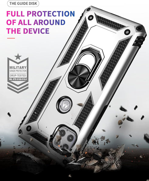 Military Grade Drop Impact for Moto One 5G Ace Case Motorola One 5G Ace G 5G Case 360 Metal Rotating Ring Kickstand Holder Armor Heavy Duty Shockp...
