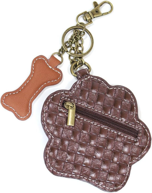 CHALA Dog Collection Women's Decorative Key Fob/Coin Purse Accessory (Ivory Paw Print)...
