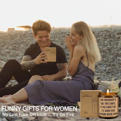Homsolver Funny Scented Soy Candle Gifts, Our Friendship F Candle - Premium Lavender Scent, Best Friend Birthday Christmas Gifts for Women Friends...