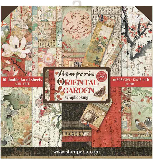 Stamperia International KFT Paper Sheets - Oriental Garden, 30.5 x 30.5 (12" x 12"), Multicoloured...