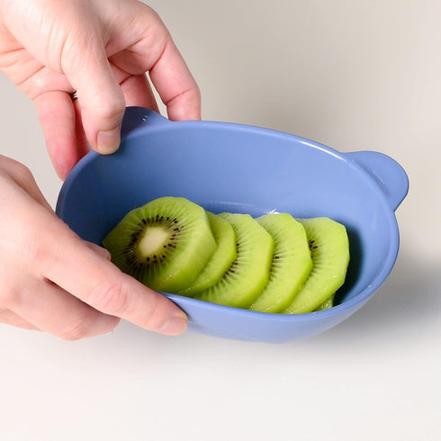 BLUE GINKGO Silicone Kids Bowls - Cute Silicone Bowls for Baby/Silicone Plates for Toddlers and Kids - Dishwasher Safe and Made in Korea (Blue)...