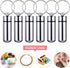 12 Pieces Portable Pill Case First Aid Pill Container Mini Pill Container Waterproof Aluminum Keychain Pill Case Keychain for Medications, Vitamin...