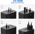 Universal International Power Travel Plug Adapter, 5 in 1 European Travel Plug Adapter W/ 3.5A 2xUSB-A and 2xUSB C Wall Charger and Worldwide AC O...