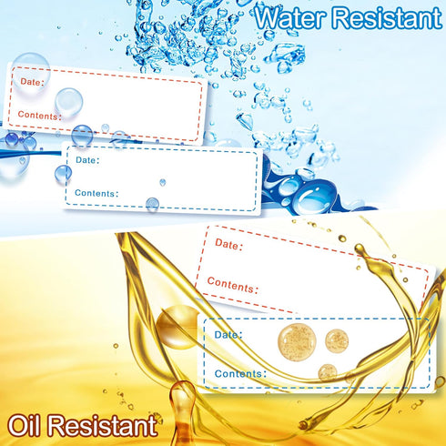 1000Pcs Removable Freezer Labels,1 x 3 Inch Food Labels for Food Containers Food Date Stickers Refrigerator Food Storage Labels Easy Clean No Resi...