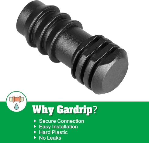 1/2" Drip Irrigation End Plug?13mm ID Barbed End Cap Irrigation Fittings for 1/2 Inch Irrigation Tubing (0.520"ID-0.640" OD) Drip Line Goof Plug C...