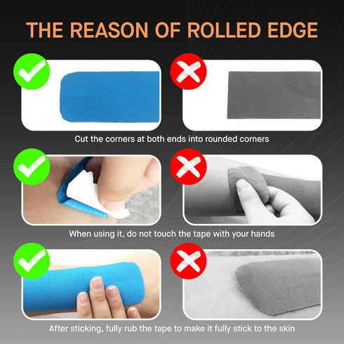 OK TAPE Regular Kinesiology Tape (4 Pack), Original Cotton Athletic Tape for Support Muscle Joint Knee, Sports Waterproof Tape Uncut Strips Latex ...