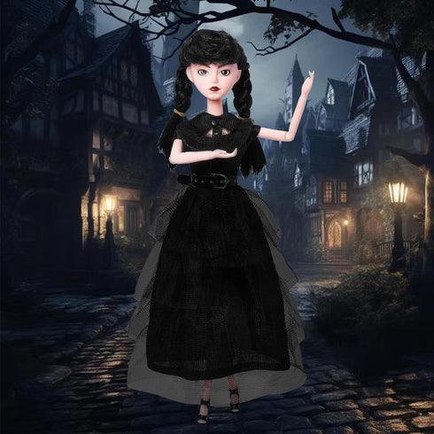 Girls Dolls in Gift Box with Black Dress, 11.5 inch Black Doll with Hand, Black High Heels, Black Hair, Gift for Kids & Fans...