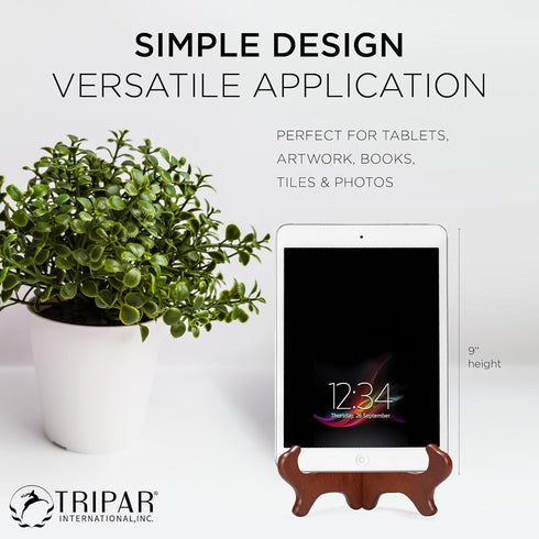 Tripar 9 Inch Wooden Plate Display Stand Picture Easel Stand...