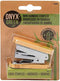 Onyx and Green Mini Stapler with 1000 Staples, Made with Bamboo, Sustainable Stapling Solution...