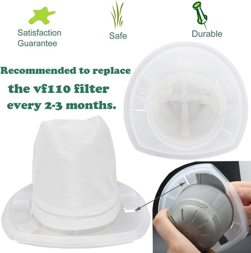 10 Pack Replacement Filter for Black & Decker Power Tools VF110 Vacuum CHV1410L CHV9610 CHV1210 CHV1510 CHV1410 CHV1410B BDH2000L, 90558113-01...