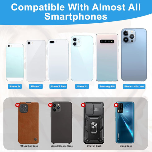 SHANSHUI 3 Pack Phone Card Holder Ultra Slim Phone Credit Card Holder Stick on Wallet Anti-Lost Design Phone Wallet Pocket Compatible for iPhone a...
