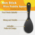 Vonty 2pcs Silicone Non Stick Heat Resistant Rice Paddle Spoon 8.8 Inch, Black...