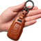 Tukellen for Audi Key Fob Cover Genuine Leather with Keychain,Leather Key Case Protector Compatible Audi A4 Q7 Q5 TT A3 A6 SQ5 R8 S5 Smart Key-Bro...