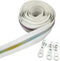 Leekayer #5 Metallic Nylon Coil Zippers by The Yard Colorful Teeth Zipper Bulk 10 Yards White Tape with 25pcs Silver Sliders for DIY Sewing Tailor...