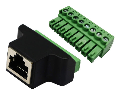 zdyCGTime RJ45 Female Plug to 8P 8C Female Bolt Screw Type terminals Ethernet Net Network Plug Cable for AV CCTV UTP DVR Cat5 Cat5e Cat6 Cat7 in-L...