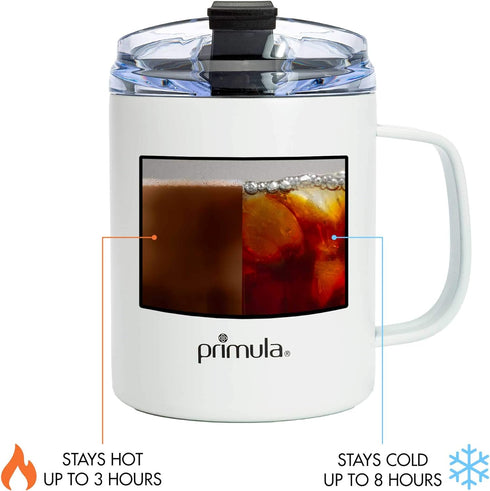 Primula 14 Ounce Coffee Mug, Vacuum Insulated Stainless Steel Mug with Leak Proof Lid, Double Wall Travel Tumbler Cup Thermos, Keep Drinks Hot or ...
