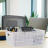 Plastic 8 L Storage Baskets, Medium Kitchen Baskets, White, 4 Packs...