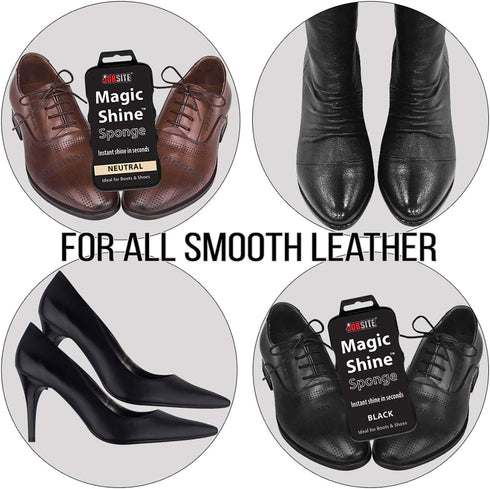 JobSite Instant Express Leather Boot & Shoe Shine Sponge - Neutral...