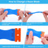 TIESOME Multipurpose Plastic Scraper Set, Non-Scratch Scraper Tool with 10Pcs Plastic Blades & 3pcs Double-Head Detail Cleaning Stick for Removing...
