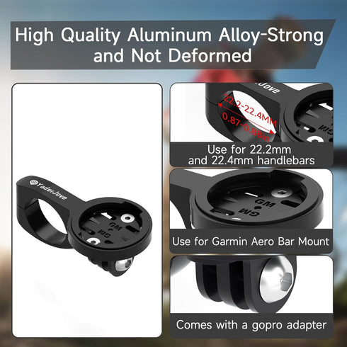 Aero Bar Bike Mount, Bike Computer Mount for Garmin Edge, Aluminium Alloy Aero Bar Bike Computer Mount Fits for Bike GPS Computer,for Garmin, for ...