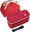 OSK Japanese Traditional Rabbit Moon Bento Box Set, PW-28C Renewal Version, Microwave-safe, Dishwasher-safe, Chopsticks, Bento Bag, Red...